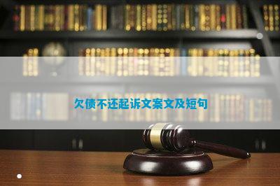 J9九游会 九游会J9欠债不还起诉文案文及短句